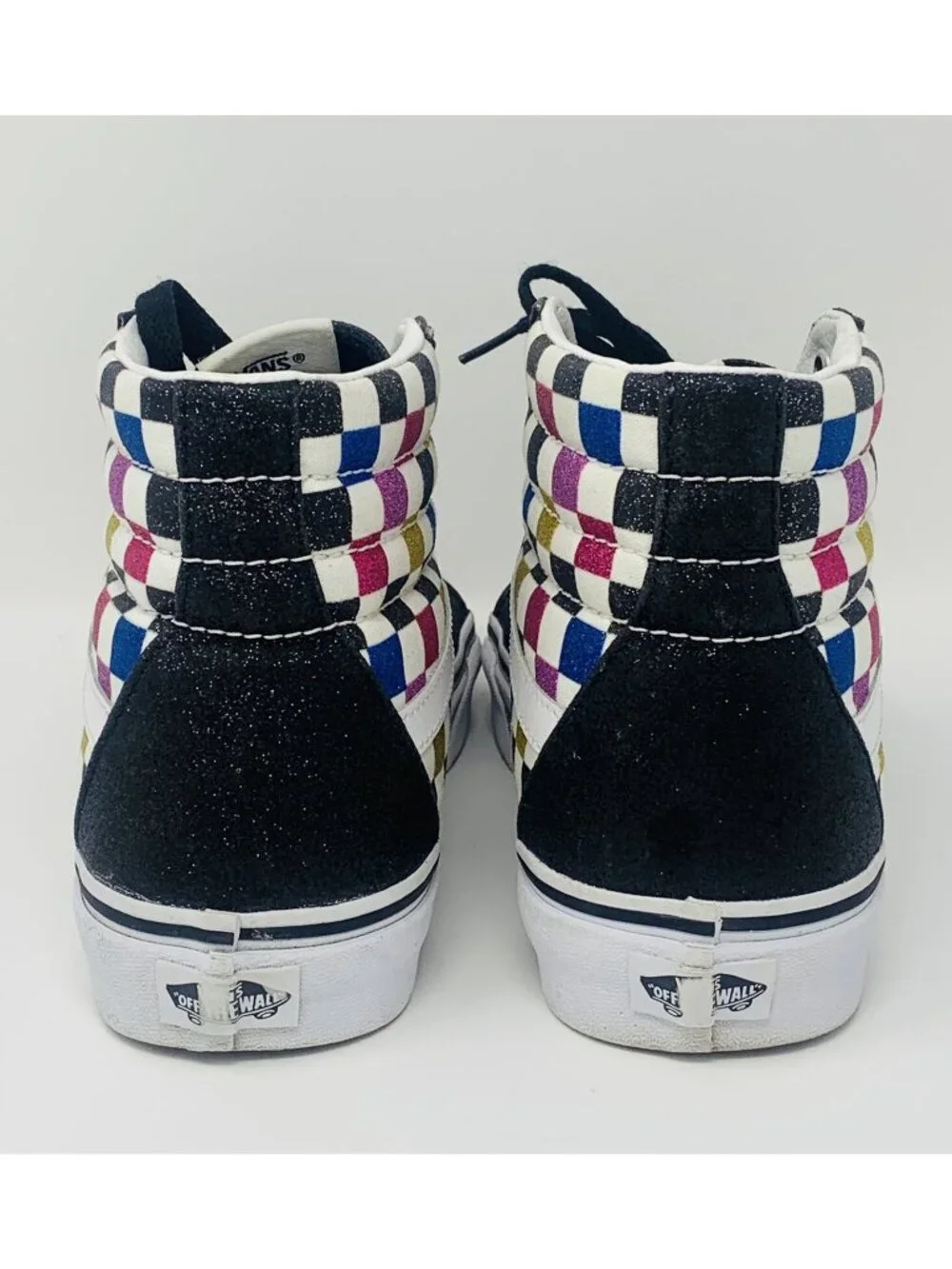 Vans Hi-Tops Checkered Glitter 8.5 Men’s 10 Women’s Skateboard Sneakers Shoes